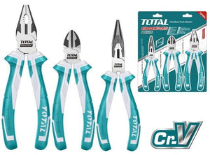 Total 3Pcs pliers set 8" THT2K0301 - Drill Pak