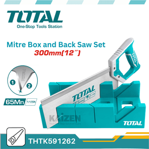 Total Mitre box and back saw set THTK591262 - Drill Pak