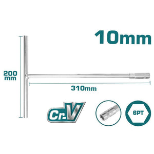 Total T-Handle socket wrench 10mm THTSW1006 - Drill Pak