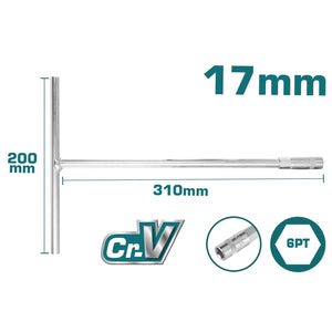 Total T-Handle socket wrench 17mm THTSW1706 - Drill Pak