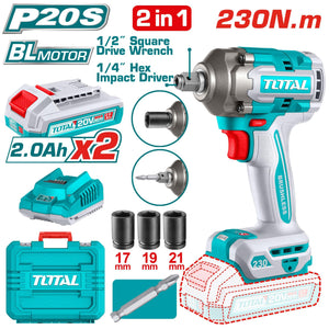 Total Cordless impact driver&wrench 20V TIWLI20236 - Drill Pak