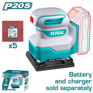 Total Cordless sheet sander 20V TSHSLI2014 - Drill Pak