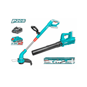 Total TOSLI23024 Lithium-ion Grass Trimmer and Blower Combo Kit - Drill Pak