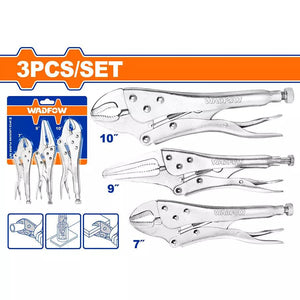 WADFOW 3 Pcs locking pliers set WLP5703 - Drill Pak