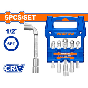 WADFOW 5pcs L-angled socket wrench set WTH4205 - Drill Pak