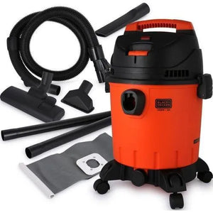 Black & Decker Vacuum Cleaner Wet and Dry 20L Sturdy Plastic Tank 1400W