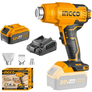 Ingco Cordless heat gun 20V HGLI20025 - Drill Pak