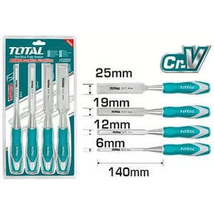 Total 4 Pcs Wood chisel set THT41K01 - Drill Pak