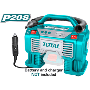 Total Lithium-Ion auto air compressor 20V 160PSI TACLI2002 - Drill Pak