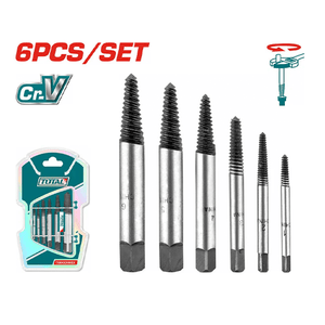 Total 6 Pcs screw extractor set TACSE0061 - Drill Pak