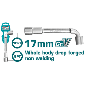 Total L-angled socket wrench 17mm THWL1706 - Drill Pak