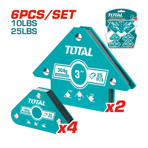 Total 6 Pcs magnetic welding holder set TAMWH6002 - Drill Pak