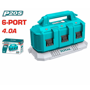 Total P20S battery charger 6 ports TFCLI2064 - Drill Pak