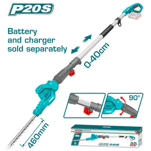 Total Lithium-Ion pole hedge trimmer 20V 460mm TPHT201601 - Drill Pak