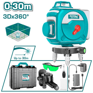 Total 3D Green Beam Self-Leveling Laser Level TLL255267 - Drill Pak