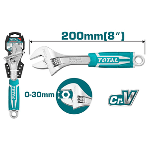 Total Adjustable wrench 8" THT10108 - Drill Pak