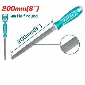 Total Half round steel file 200m THT91286 - Drill Pak