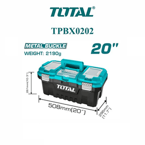 Total Plastic tool box 20" TPBX0202 - Drill Pak